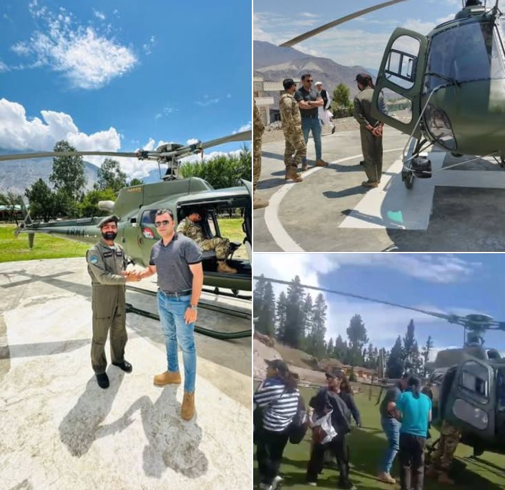 Successful Aerial Evacuation of Stranded Tourists from Fairy Meadows. Exemplary Coordination by Diamer Administration, Pakistan Army, and Local Community.