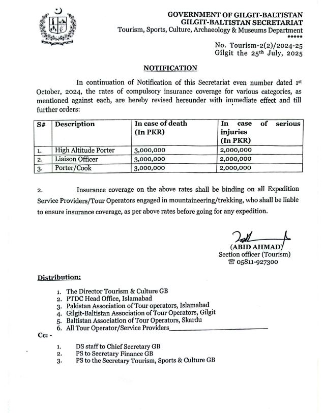 𝗜𝗺𝗽𝗼𝗿𝘁𝗮𝗻𝘁 𝗔𝗱𝘃𝗶𝘀𝗼𝗿𝘆 𝗳𝗼𝗿 𝗠𝗼𝘂𝗻𝘁𝗮𝗶𝗻𝗲𝗲𝗿𝘀 𝗮𝗻𝗱 𝗧𝗼𝘂𝗿 𝗢𝗽𝗲𝗿𝗮𝘁𝗼𝗿𝘀: 𝗜𝗻𝘀𝘂𝗿𝗮𝗻𝗰𝗲 𝗣𝗿𝗼𝘁𝗼𝗰𝗼𝗹𝘀 𝗮𝗻𝗱 𝗣𝗲𝗿𝗺𝗶𝘁 𝗥𝗲𝗴𝘂𝗹𝗮𝘁𝗶𝗼𝗻𝘀 𝗶𝗻 𝗚𝗶𝗹𝗴𝗶𝘁-𝗕𝗮𝗹𝘁𝗶𝘀𝘁𝗮𝗻